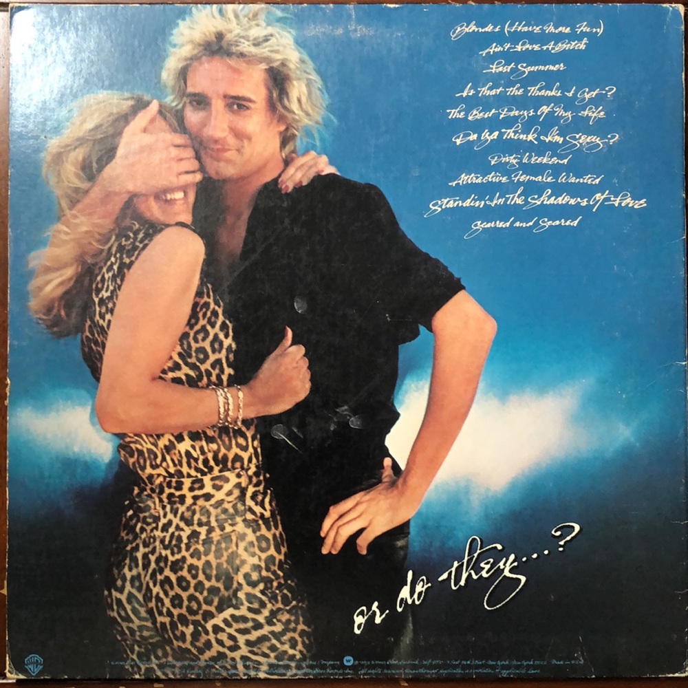 Rod Stewart Blondes Have More Fun Vinyl Lp '78